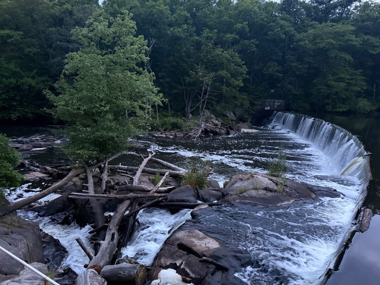 The river falls at Blackstone River Valley National Historical Park near the activation spot